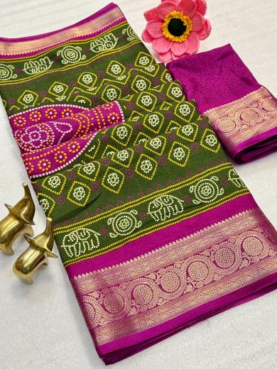 Vastrangan bandhani print saree from surat